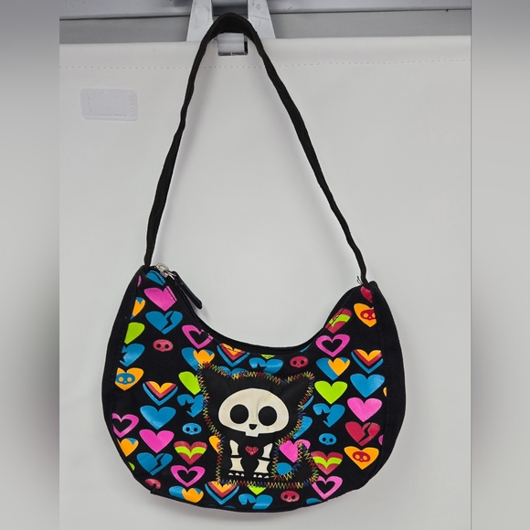 Skelanimals Handbags - Skelanimals Rare Y2K Kit The Kat Small Hobo Shoulder Purse Goth Halloween Retro